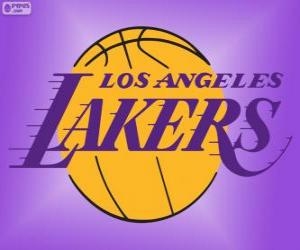 пазл Логотип Лос-Анджелес Лейкерс, НБА команда, Тихоокеанский дивизион, Западная конференция